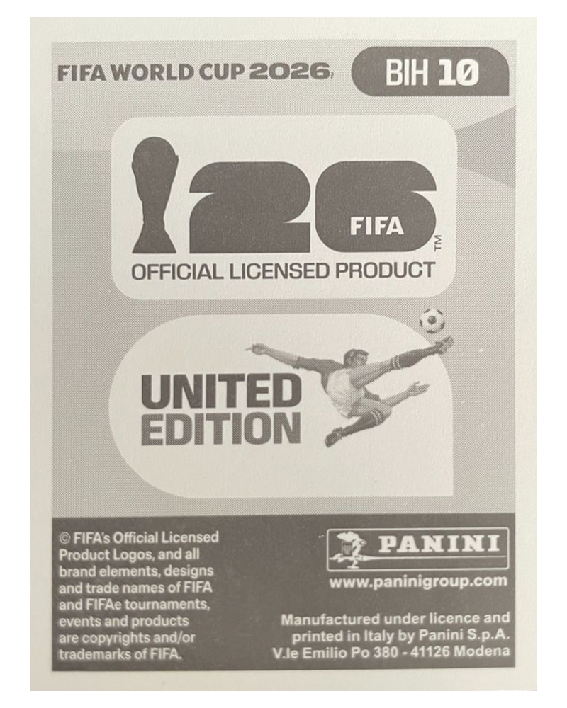 Panini FIFA WM 2026 United - BIH 10 - Armin Gigovic