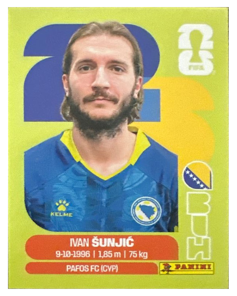 Panini FIFA WM 2026 United - BIH 11 - Ivan Sunjic