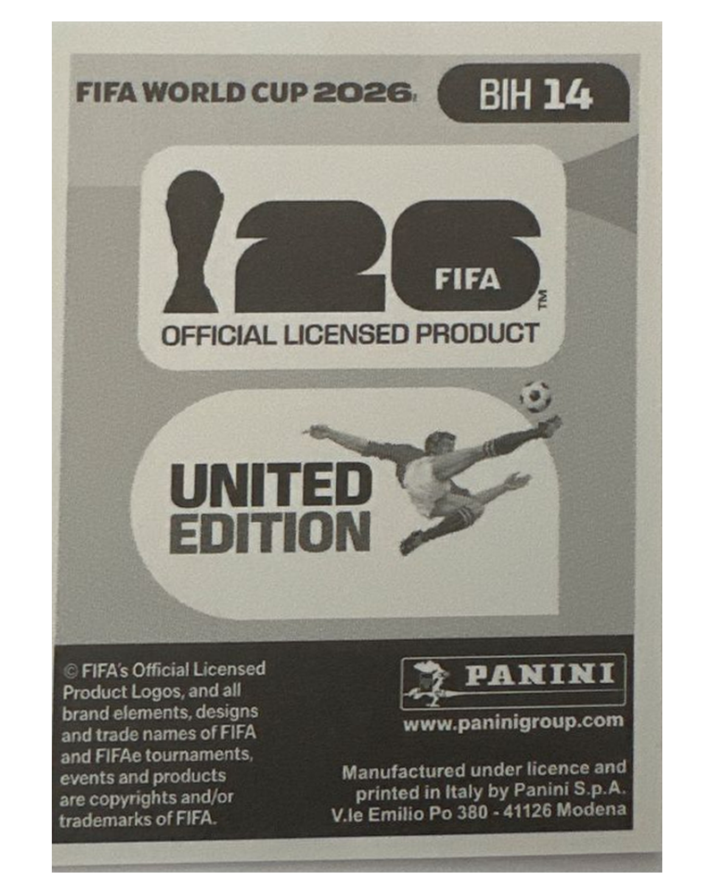 Panini FIFA WM 2026 United - BIH 14 - Dzenis Burnic