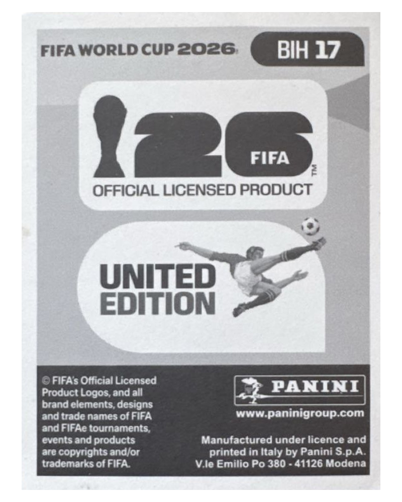 Panini FIFA WM 2026 United - BIH 17 - Ermedin Demirovic