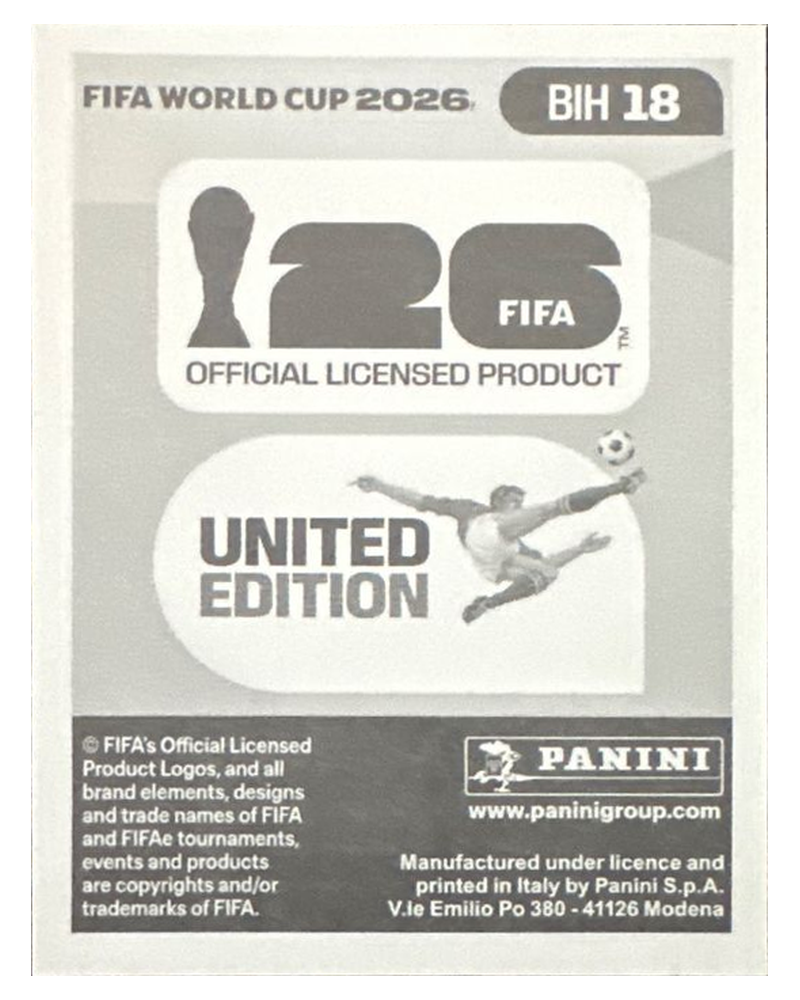 Panini FIFA WM 2026 United - BIH 18 - Edin Dzeko