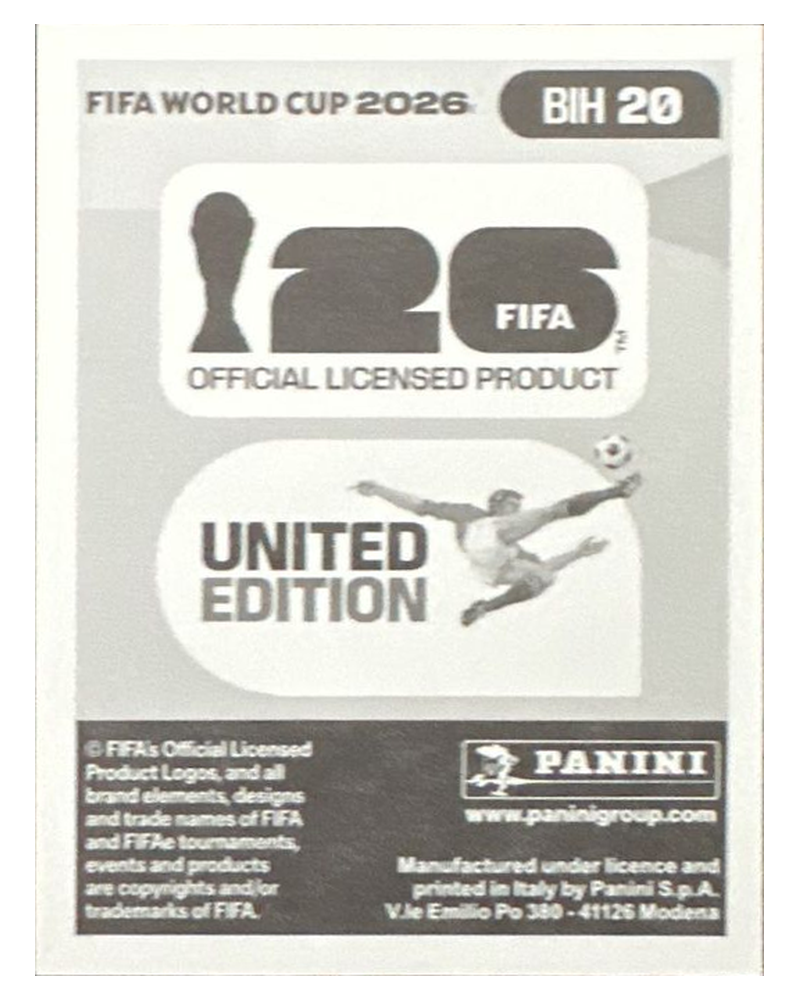 Panini FIFA WM 2026 United - BIH 20 - Haris Tabakovic