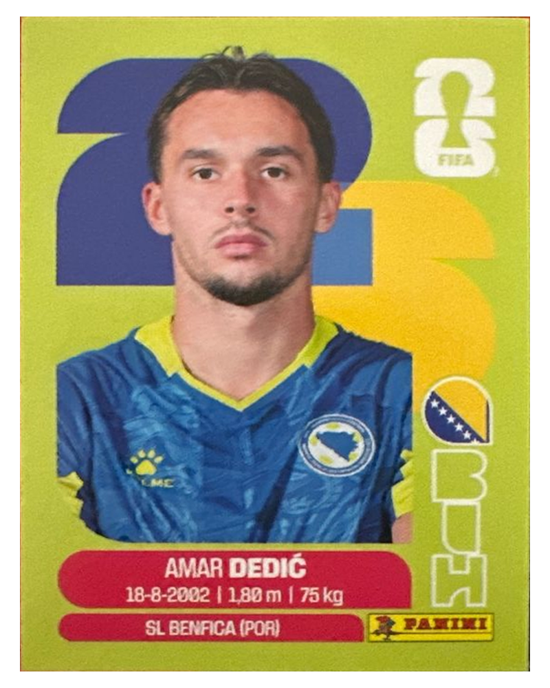 Panini FIFA WM 2026 United - BIH 3 - Amer Dedic