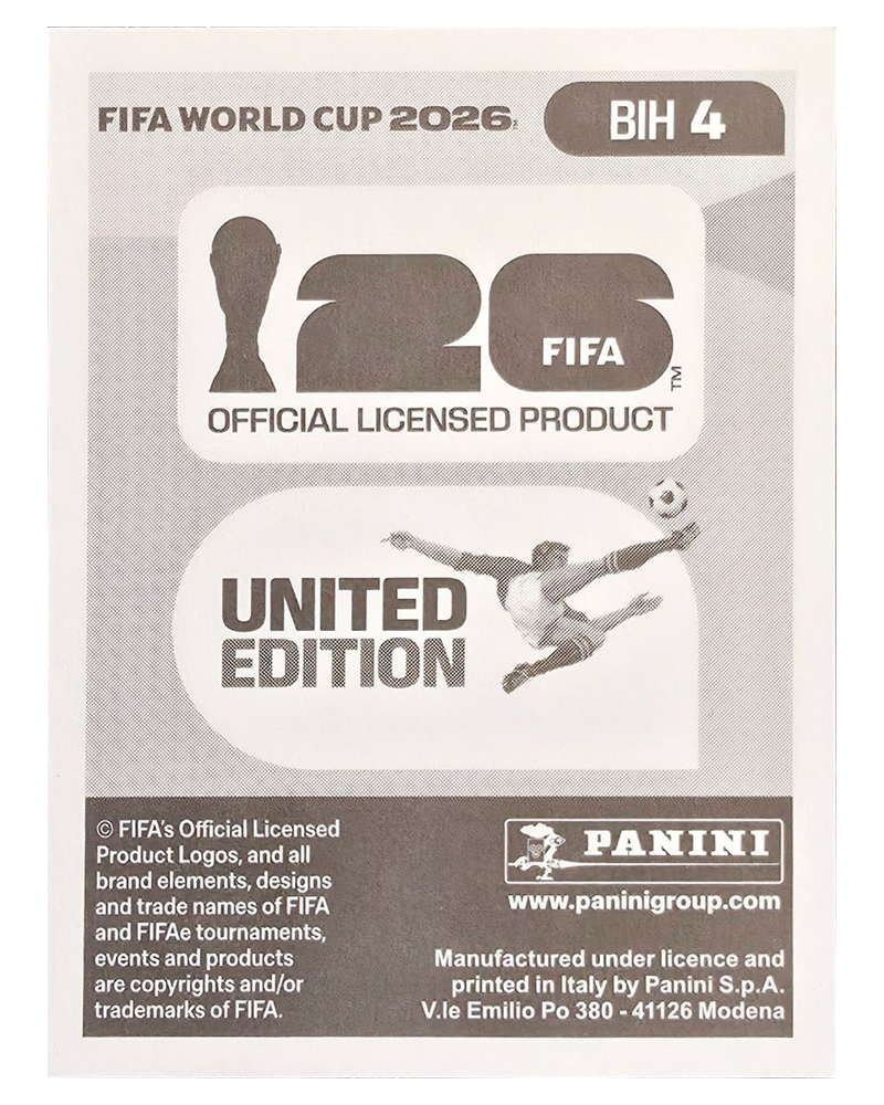 Panini FIFA WM 2026 United - BIH 4 - Sead Kolasinac