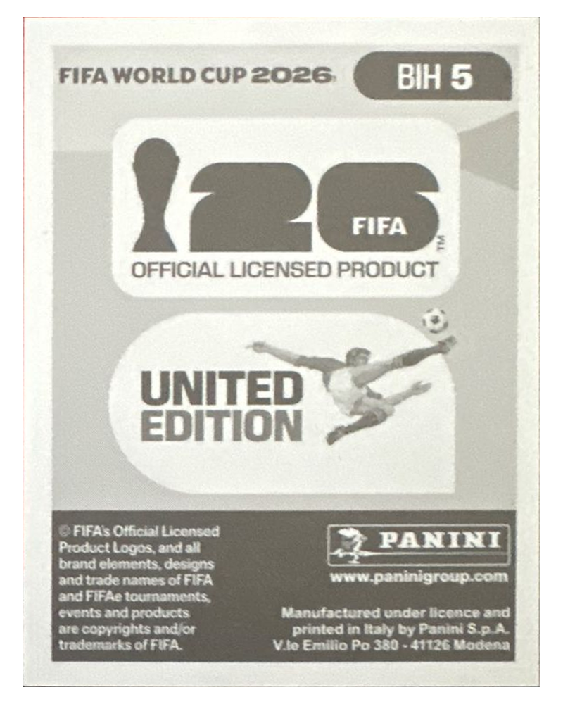 Panini FIFA WM 2026 United - BIH 5 - Tarik Muharemovic