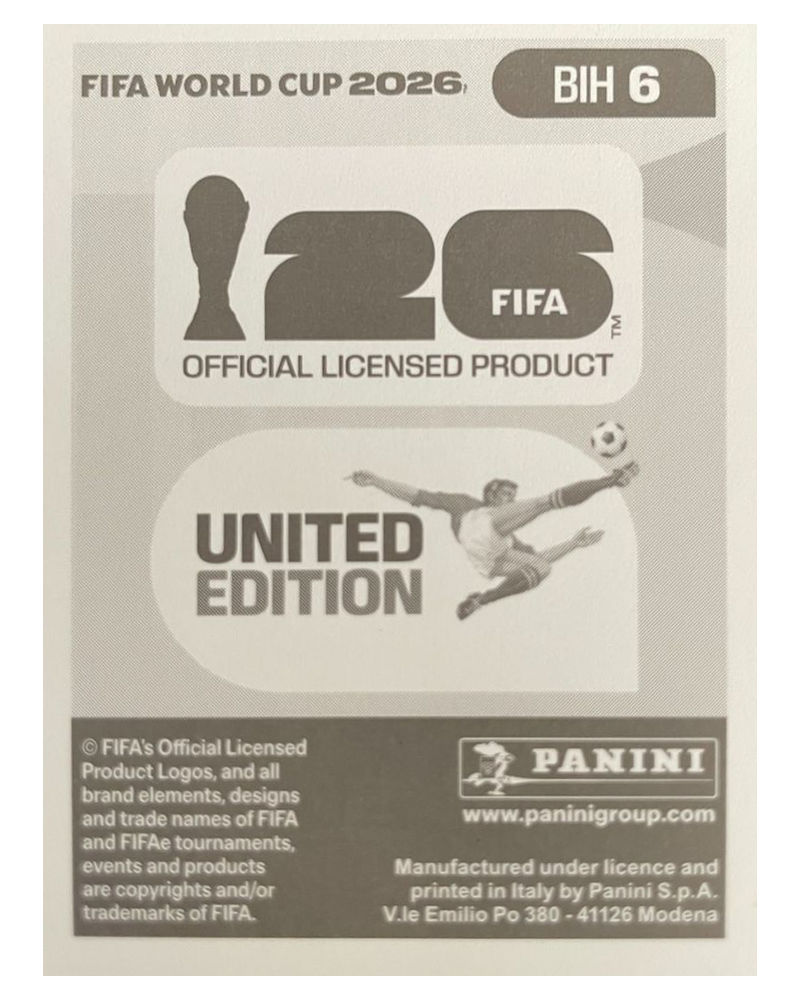 Panini FIFA WM 2026 United - BIH 6 - Nihad Mujakic