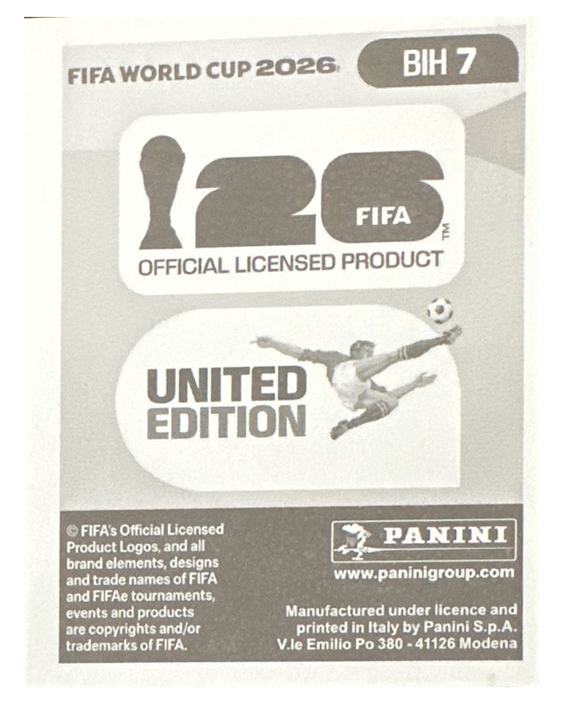 Panini FIFA WM 2026 United - BIH 7 - Nikola Katic