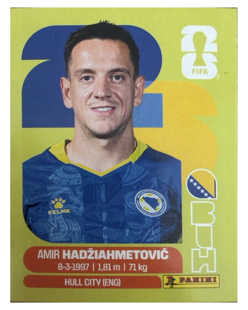 Panini FIFA WM 2026 United - BIH 8 - Amir Hadziahmetovic