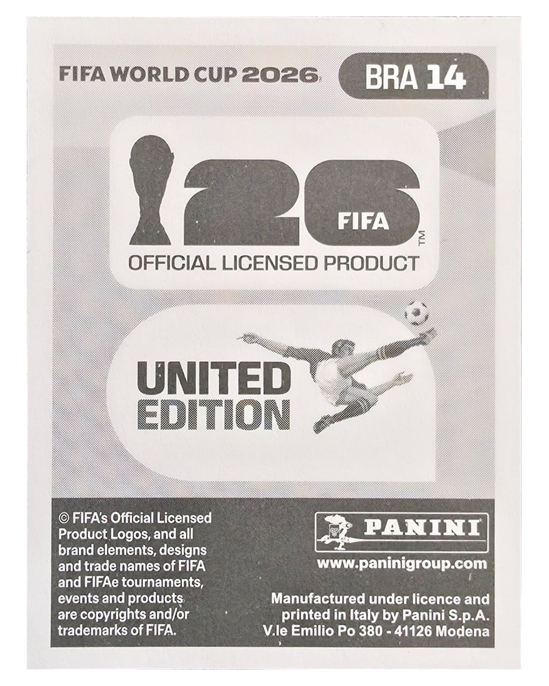 Panini FIFA WM 2026 United - BRA 14 - Vinicius Júnior