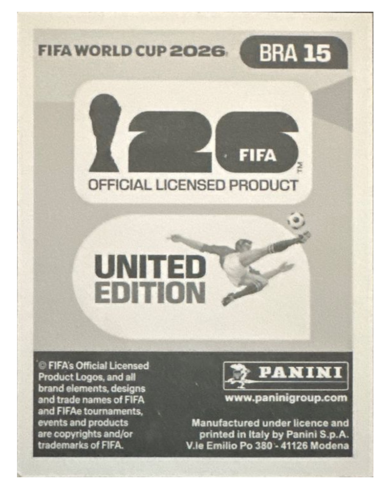 Panini FIFA WM 2026 United - BRA 15 - Rodrygo