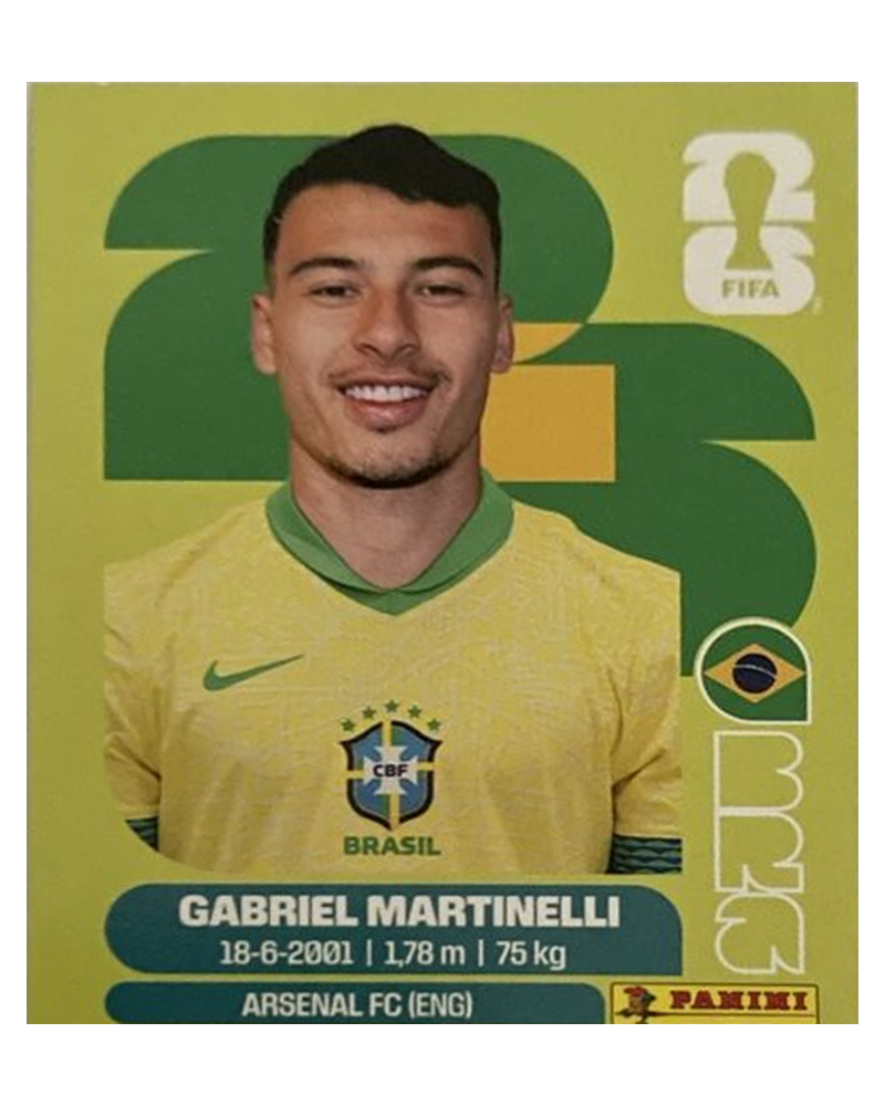 Panini FIFA WM 2026 United - BRA 18 - Gabriel Martinelli
