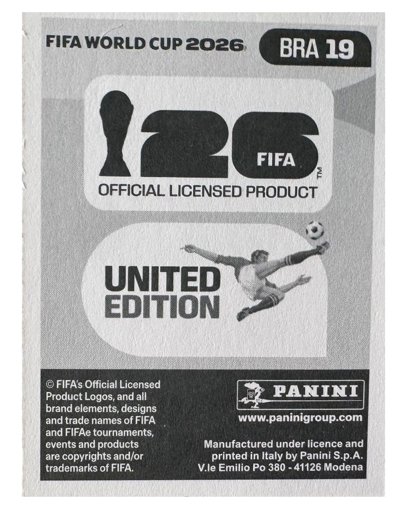 Panini FIFA WM 2026 United - BRA 19 - Raphinha