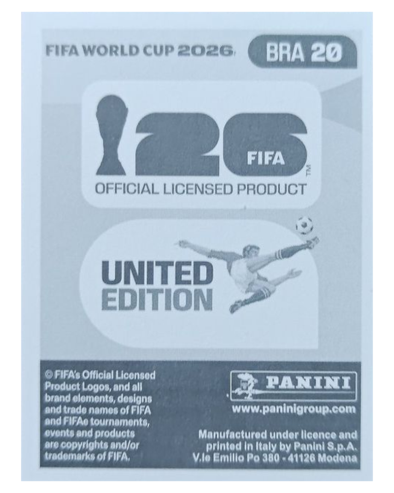 Panini FIFA WM 2026 United - BRA 20 - Estévão