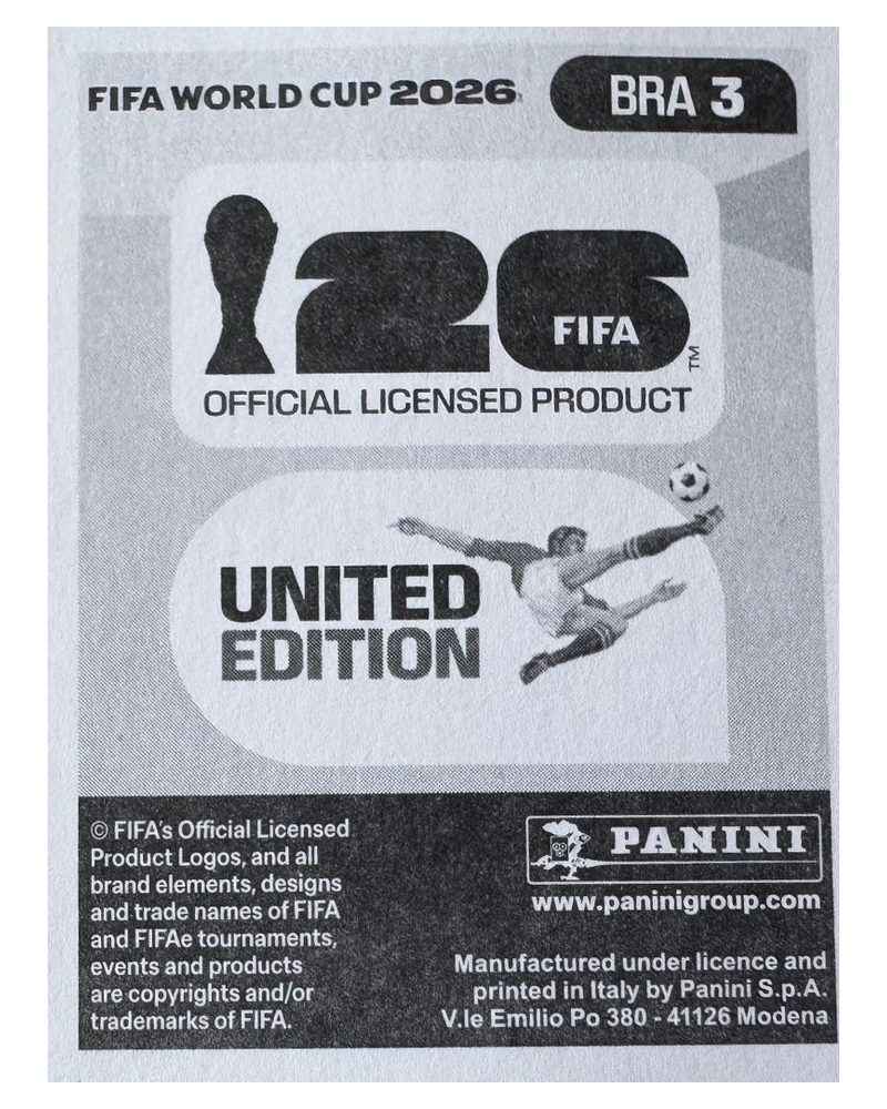 Panini FIFA WM 2026 United - BRA 3 - Bento