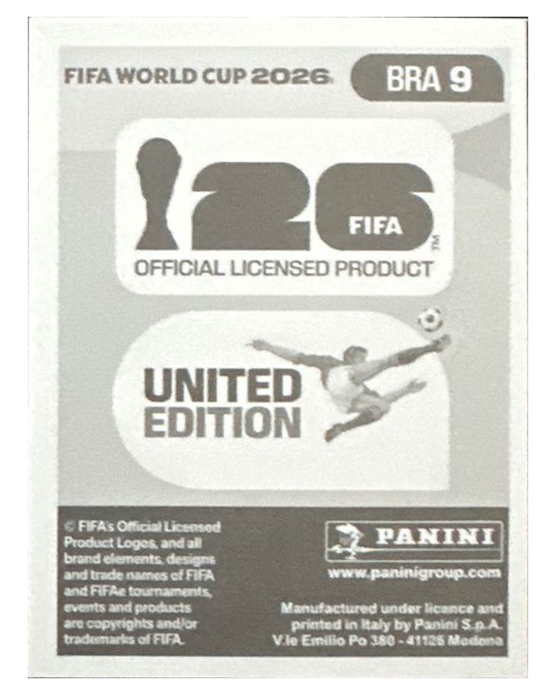 Panini FIFA WM 2026 United - BRA 9 - Lucas Paquetá