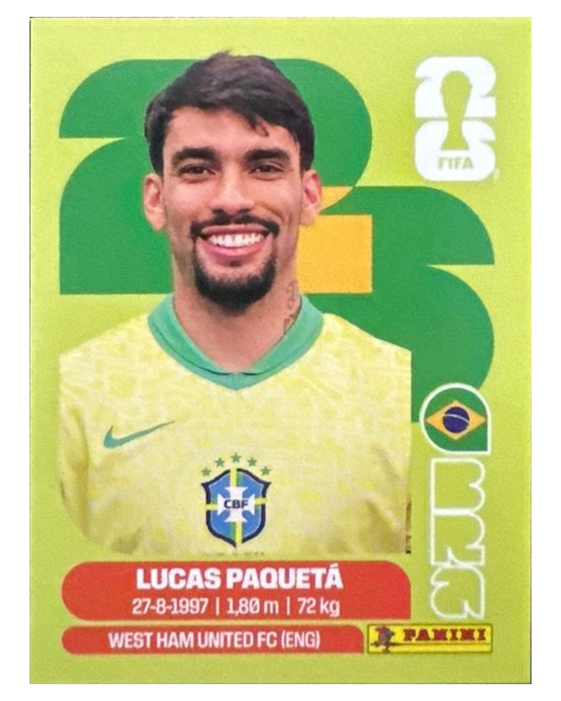 Panini FIFA WM 2026 United - BRA 9 - Lucas Paquetá
