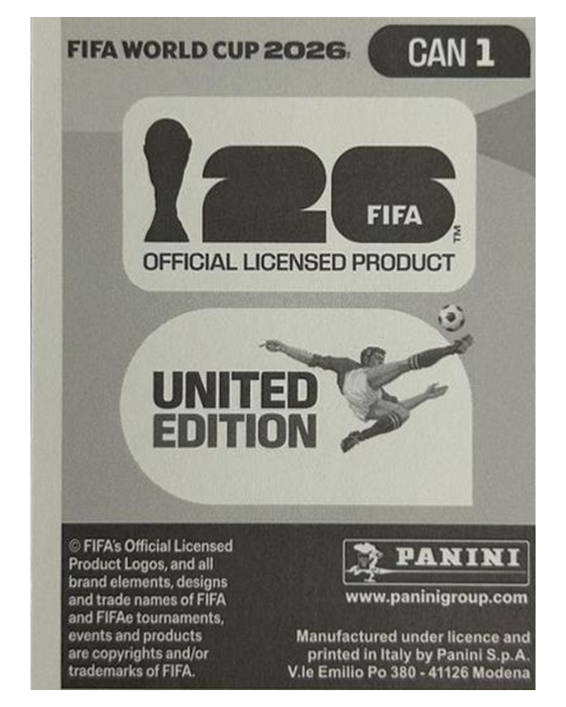 Panini FIFA WM 2026 United - CAN 1 - Team Logo