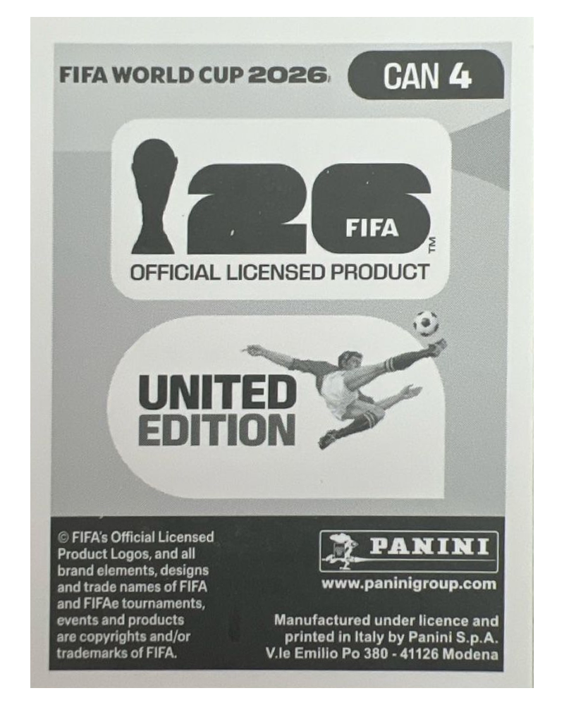 Panini FIFA WM 2026 United - CAN 4 - Alistair Johnston