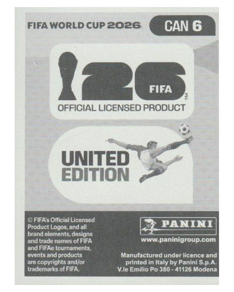 Panini FIFA WM 2026 United - CAN 6 - Richie Laryea