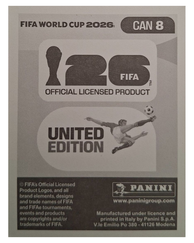 Panini FIFA WM 2026 United - CAN 8 - Moïse Bombito