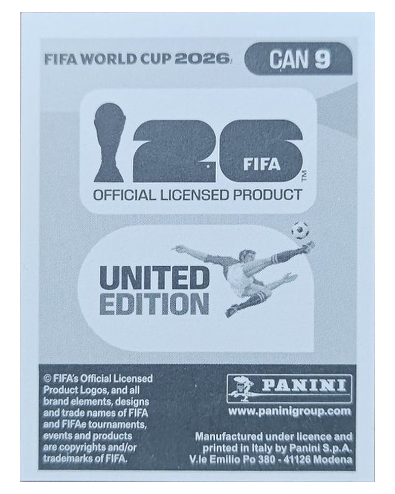 Panini FIFA WM 2026 United - CAN 9 - Kamal Miller