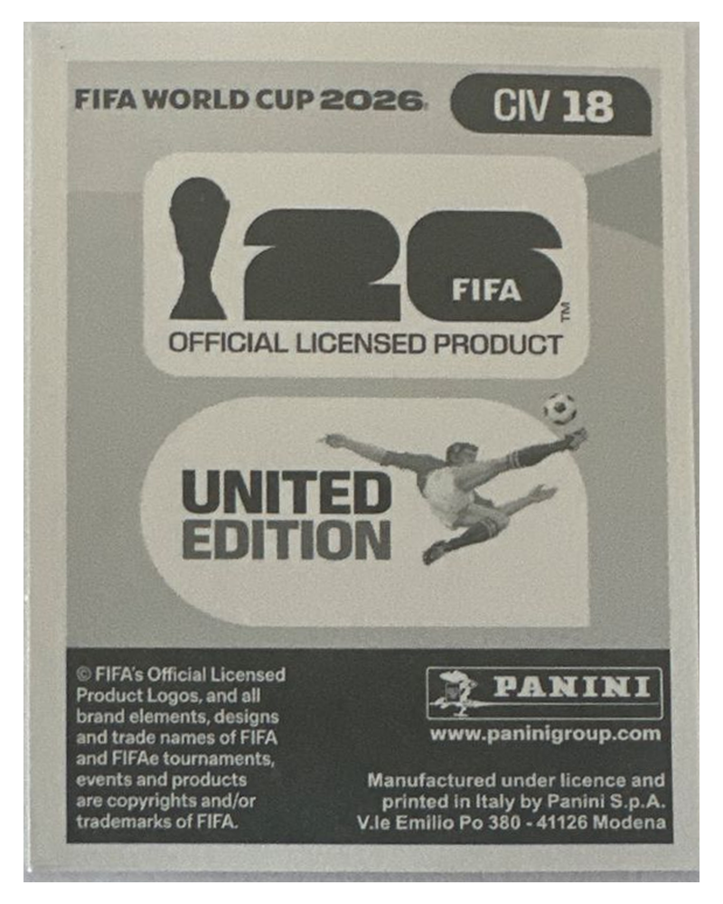 Panini FIFA WM 2026 United - CIV 18 - Yan Diomande