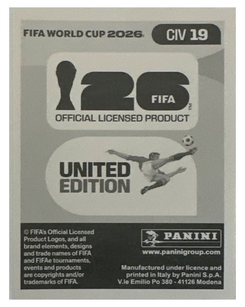 Panini FIFA WM 2026 United - CIV 19 - Evann Guessand
