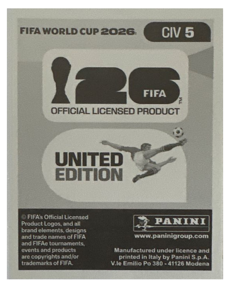 Panini FIFA WM 2026 United - CIV 5 - Odilon Kossounou