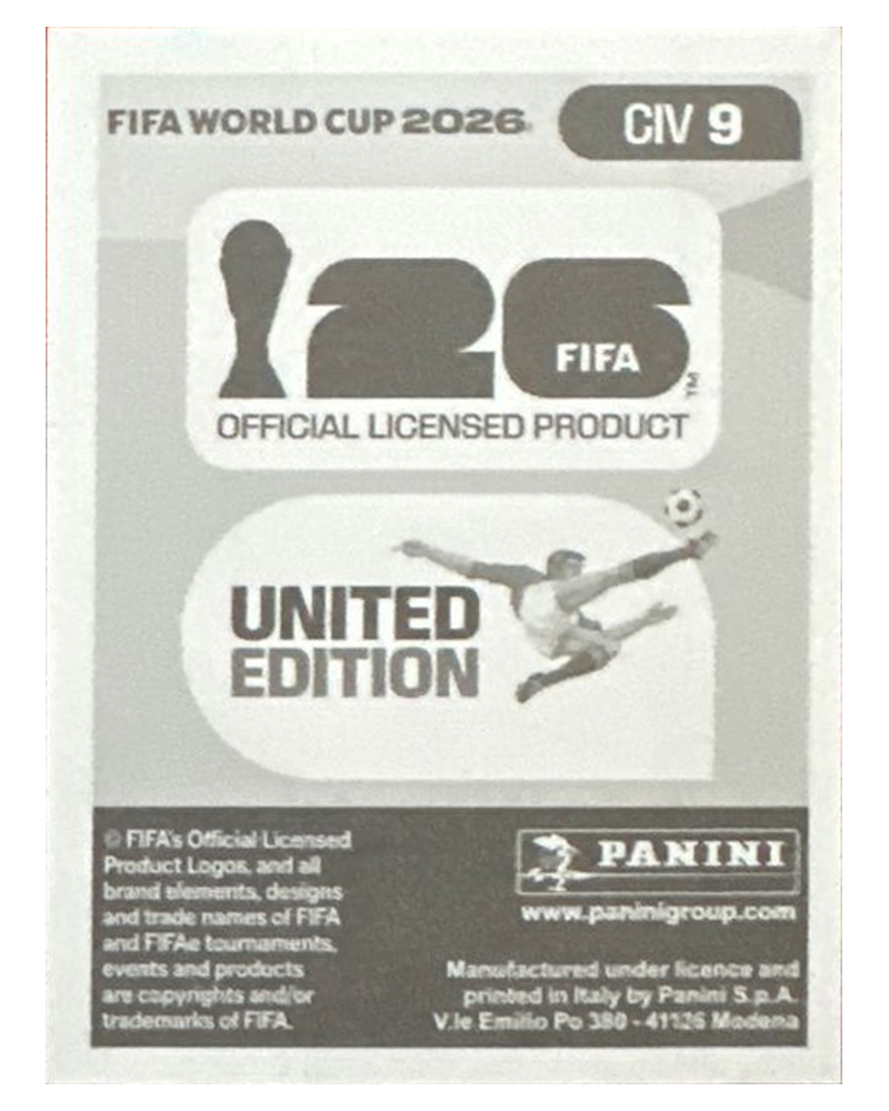 Panini FIFA WM 2026 United - CIV 9 - Ousmane Diomande