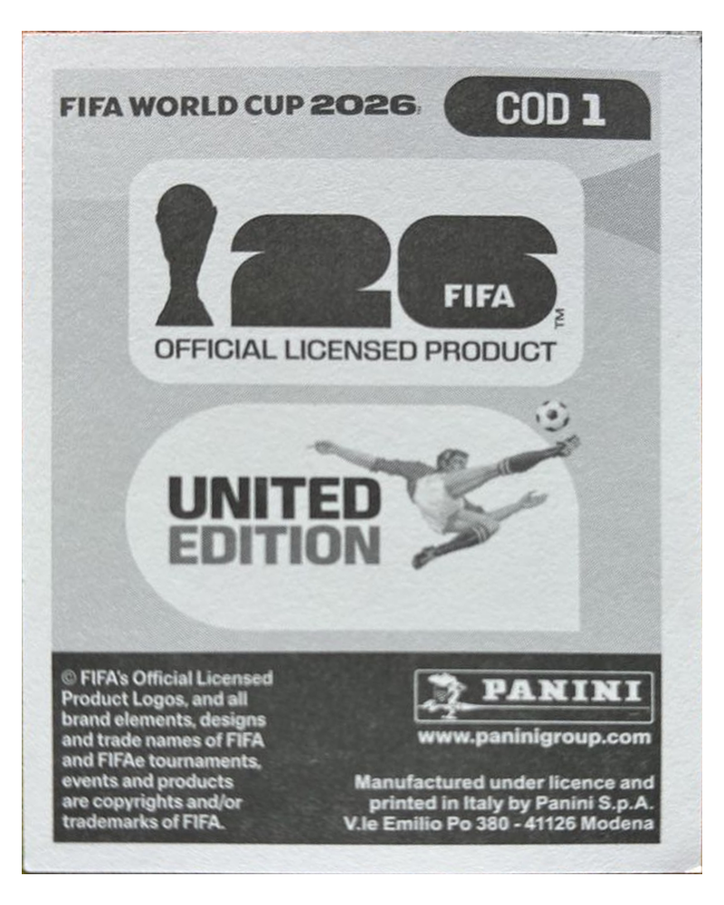 Panini FIFA WM 2026 United - COD 1 - Team Logo