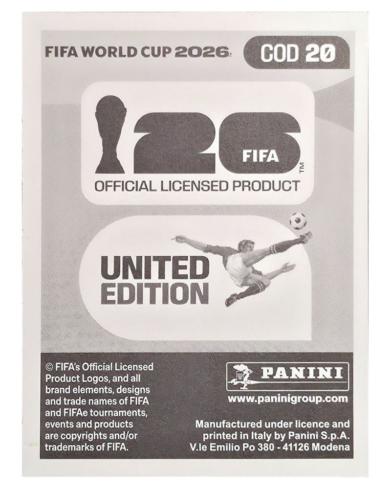 Panini FIFA WM 2026 United - COD 20 - Nathanaël Mbuku