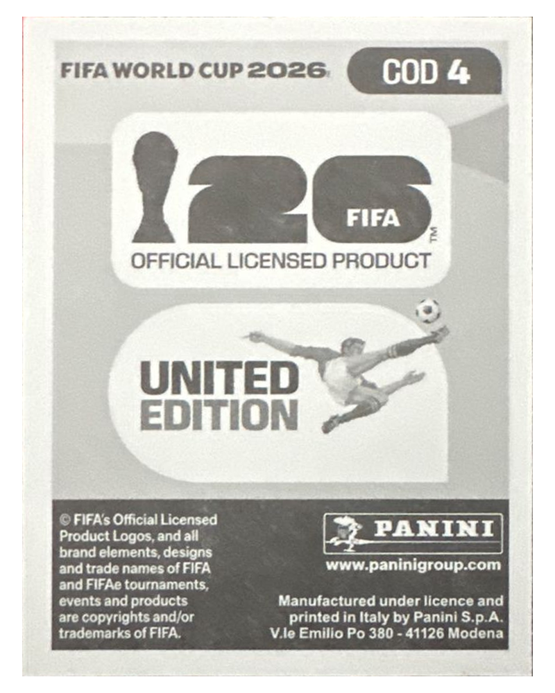 Panini FIFA WM 2026 United - COD 4 - Axel Tuanzebe