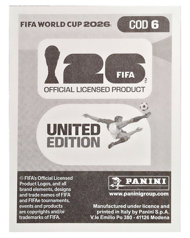 Panini FIFA WM 2026 United - COD 6 - Chancel Mbemba