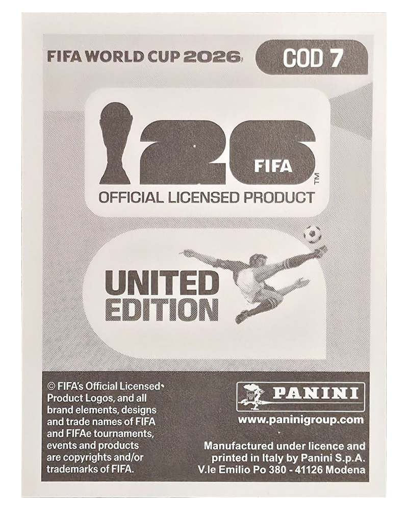 Panini FIFA WM 2026 United - COD 7 - Joris Kayembe