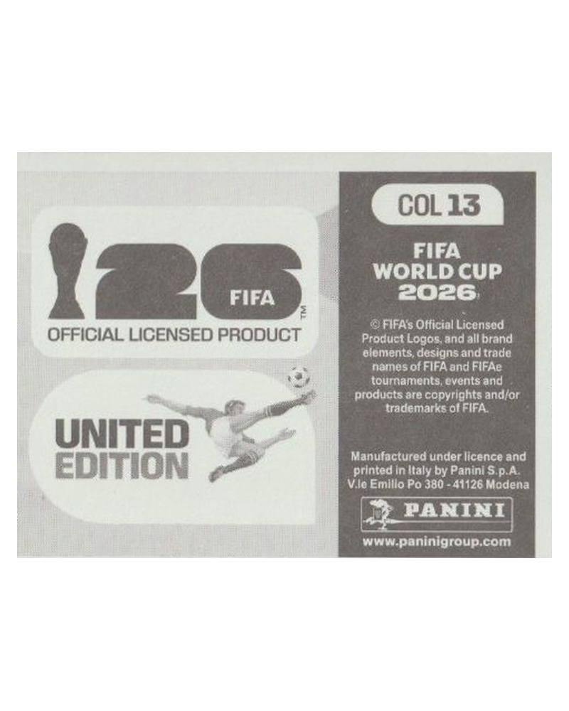 Panini FIFA WM 2026 United - COL 13 - Team Photo