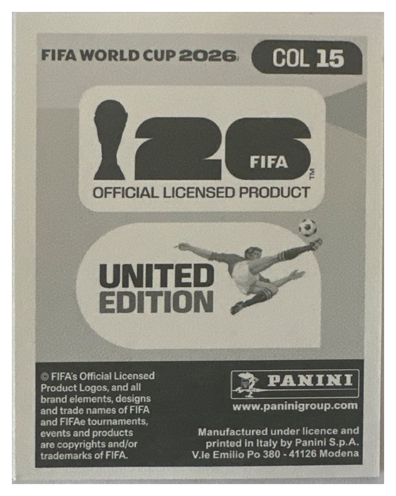 Panini FIFA WM 2026 United - COL 15 - Juan Fernando Quintero