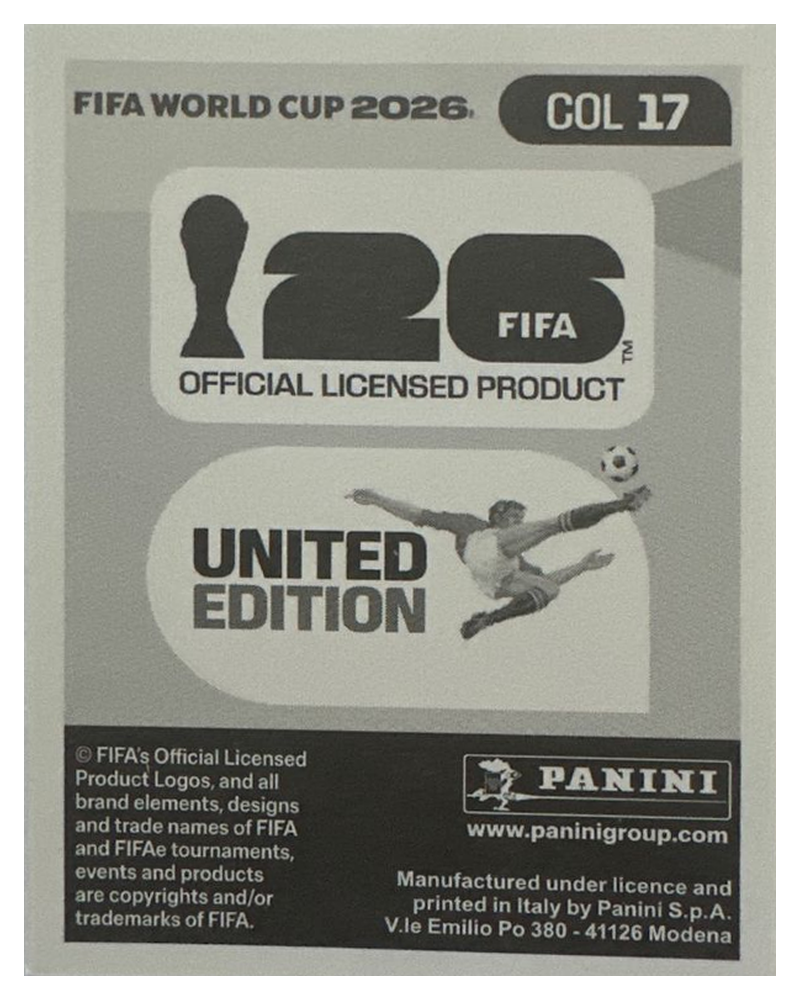 Panini FIFA WM 2026 United - COL 17 - Jhon Arias