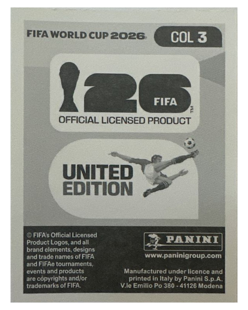 Panini FIFA WM 2026 United - COL 3 - David Ospina