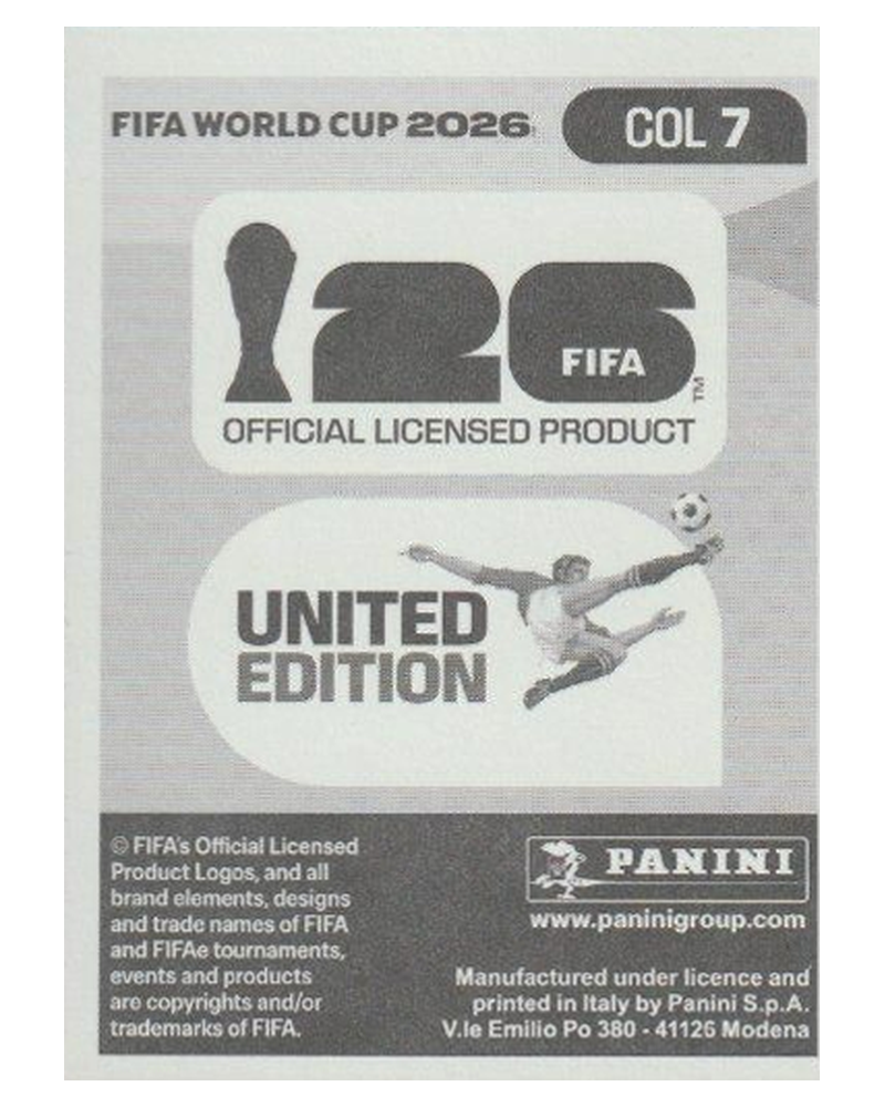 Panini FIFA WM 2026 United - COL 7 - Johan Mojica
