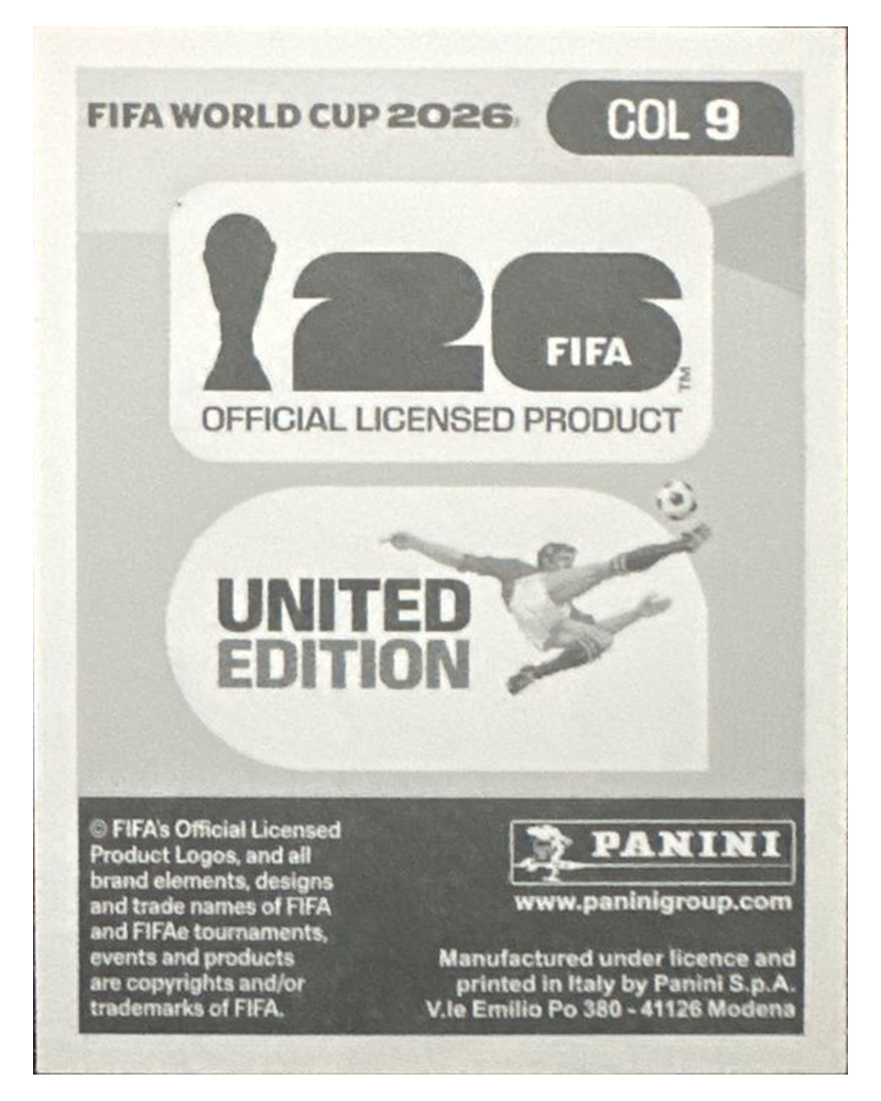 Panini FIFA WM 2026 United - COL 9 - Santiago Arias