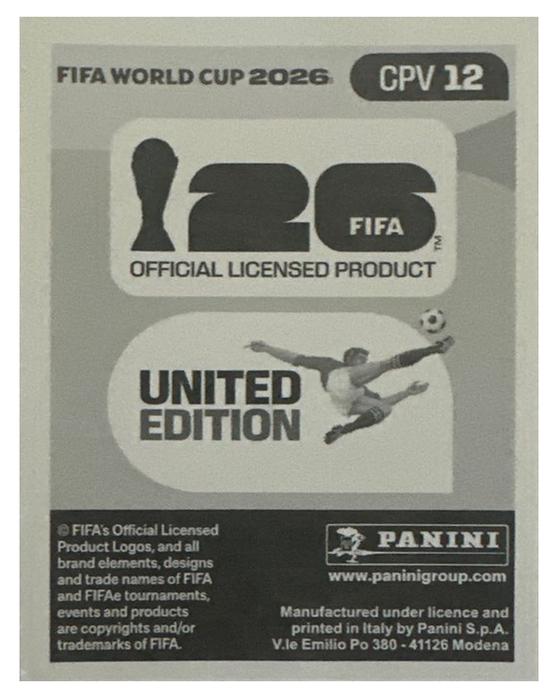 Panini FIFA WM 2026 United - CPV 12 - Jamiro Monteiro
