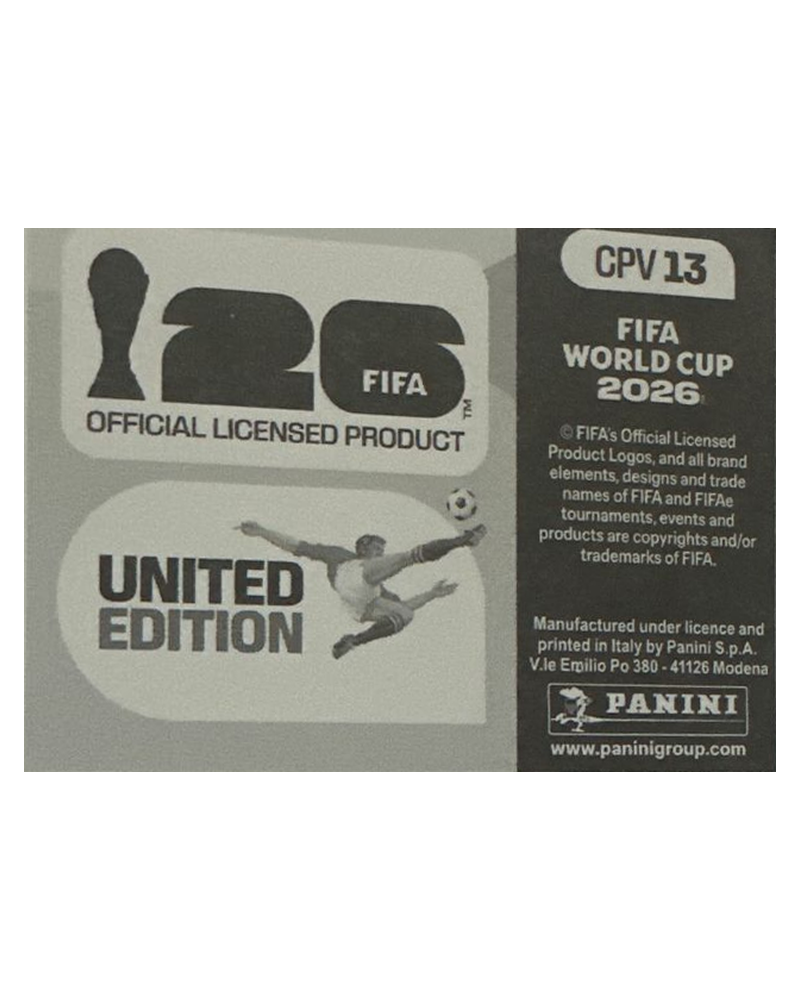 Panini FIFA WM 2026 United - CPV 13 - Team Photo Rückseite