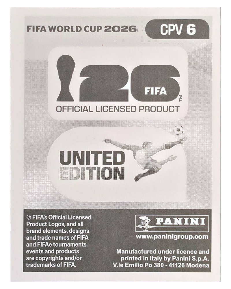 Panini FIFA WM 2026 United - CPV 6 - Steven Moreira
