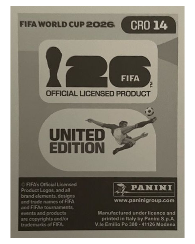 Panini FIFA WM 2026 United - CRO 14 - Mario Pasalic