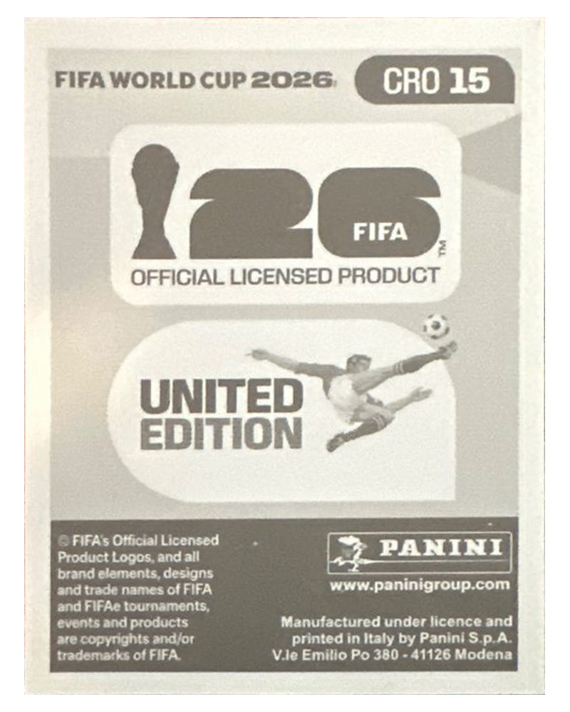 Panini FIFA WM 2026 United - CRO 15 - Petar Sucic