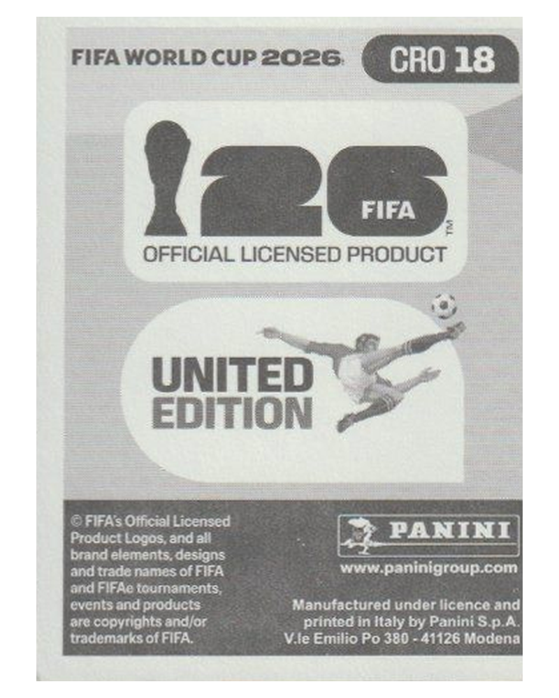 Panini FIFA WM 2026 United - CRO 18 - Ante Budimir