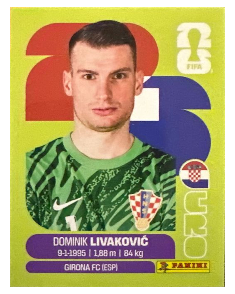 Panini FIFA WM 2026 United - CRO 2 - Dominik Livaković Vorderseite
