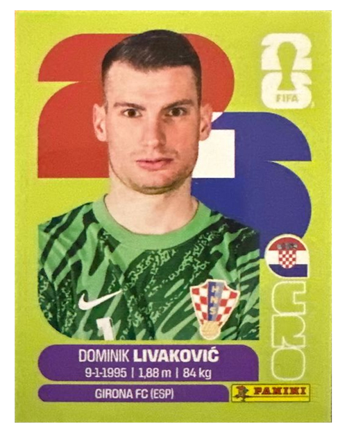 Panini FIFA WM 2026 United - CRO 2 - Dominik Livaković Vorderseite