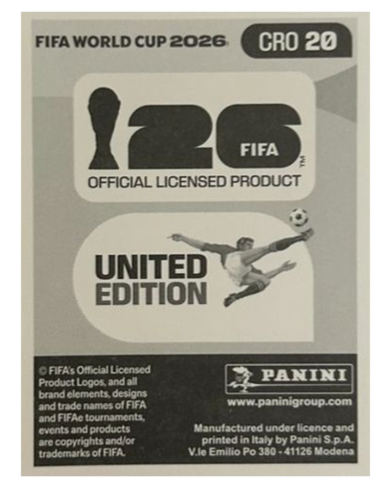 Panini FIFA WM 2026 United - CRO 20 - Franjo Ivanovic