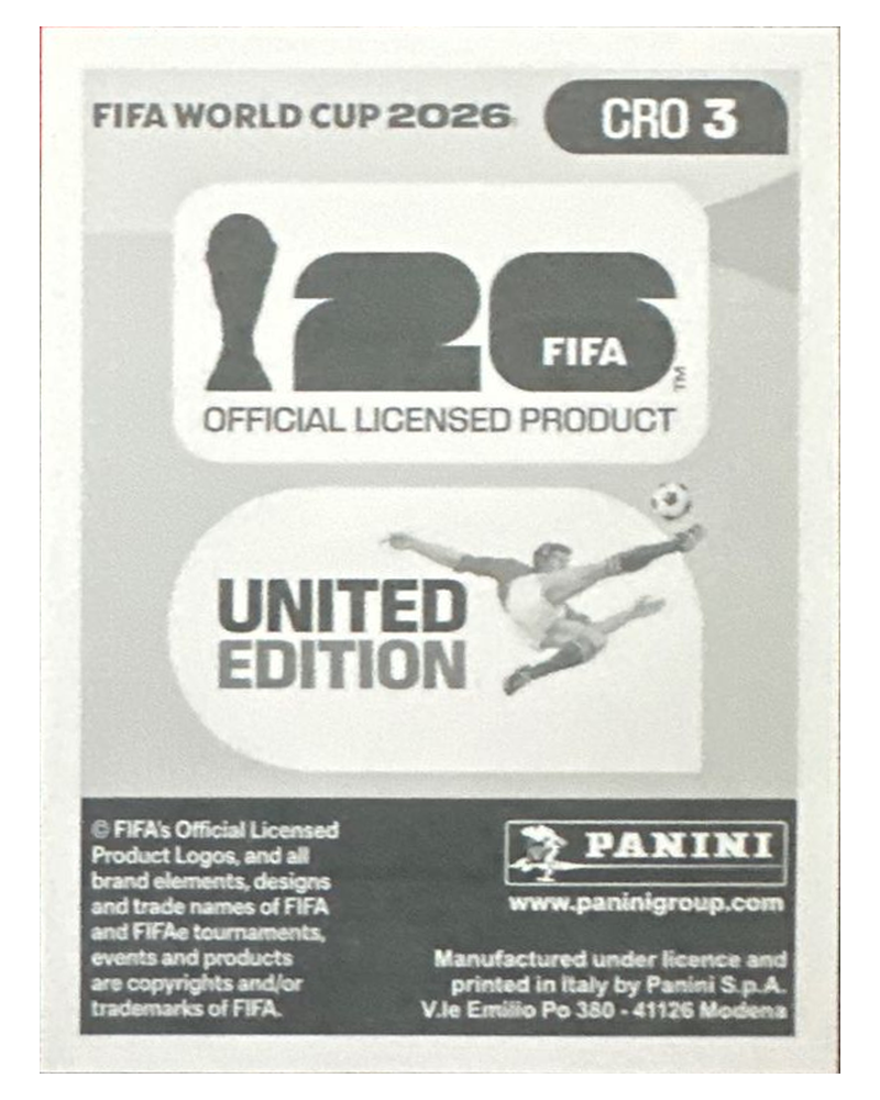 Panini FIFA WM 2026 United - CRO 3 - Duje Caleta-Car